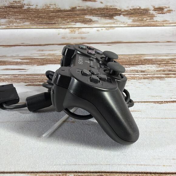 Sony PlayStation 2 PS2 DualShock Controller Black SCPH-10010 OEM - Picture 5 of 6
